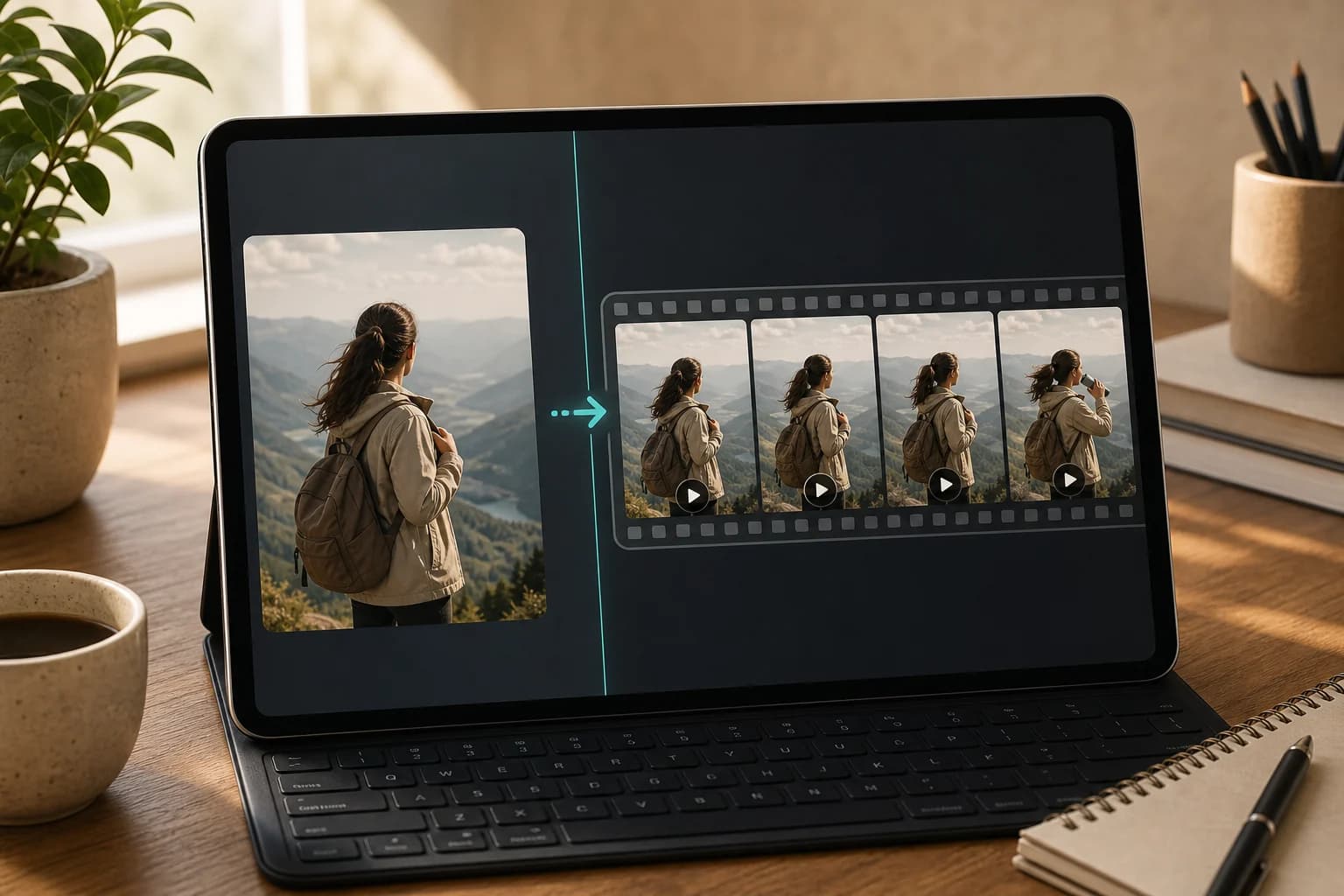 Cinematic video frame generated by Image 2